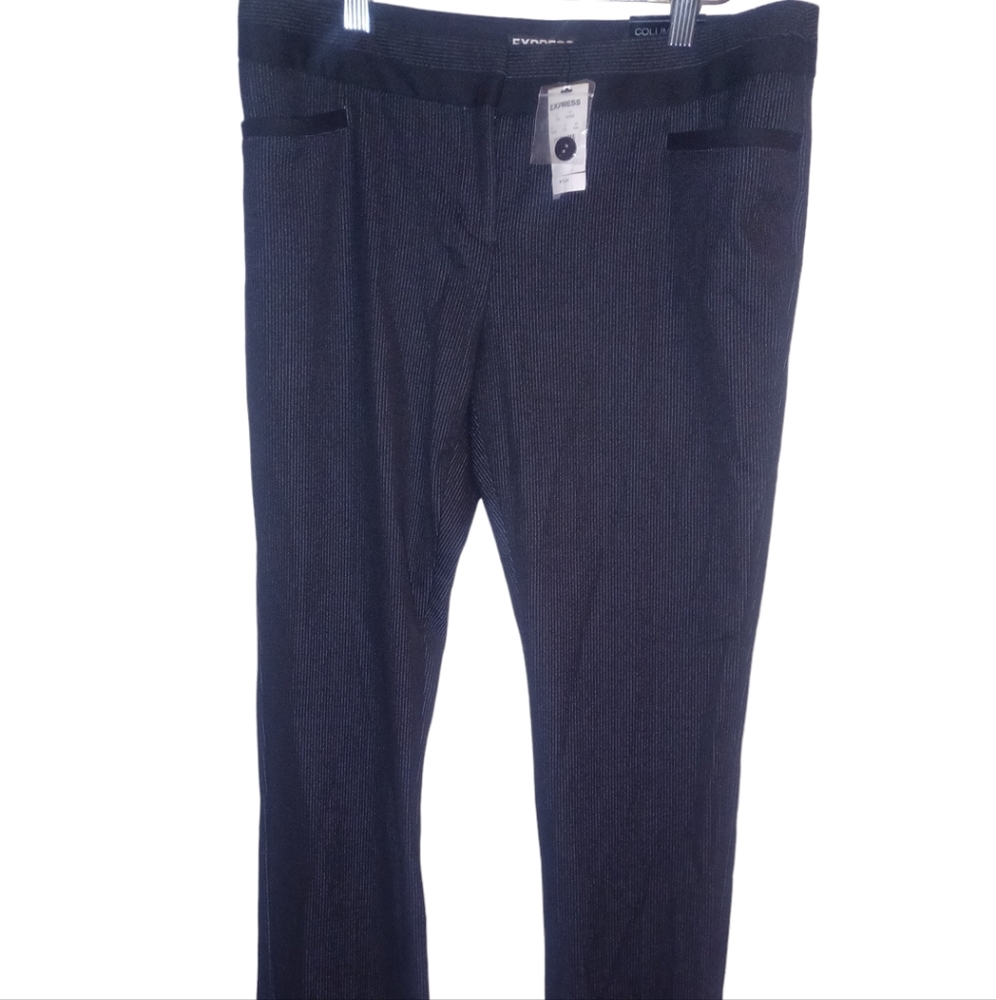 Express Columnist Barely Boot pinstripes with front and back pockets